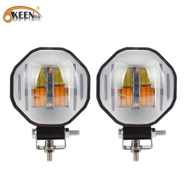 

OKEEN 3inch 24W LED Work Light Bar White Yellow Strobe Light Car Driving Light Combo Beam for Motorcycles 4x4 Fog Lamp 12V 24V