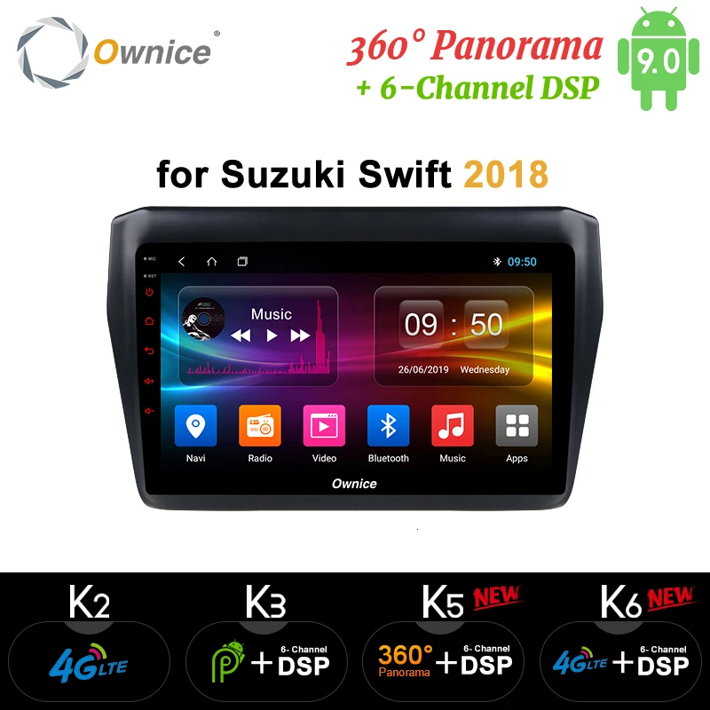 Ownice K1 K2 K3 Android 9,0 автомобильный dvd для Suzuki Swift Стерео gps навигация автомобильное радио USB 2 Din аудио видео плеер 4G LTE