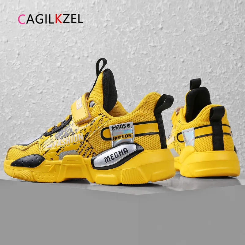 

CAGILKZEL Children's Sneakers Boys Basketball Sports Shoes for Boys High Quality Breathable Running Kids Shoes Chaussure Enfant