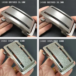 Titânio puro leve anti alérgico buckle em forma de fivela de cinto de cor de titânio, escovado, flor de gelo para cowboy adequado para homem