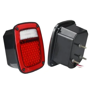 

LED Tail Light With LED License turn light Plate Lamp Stop turn signal back up light for Jeep TJ 76-06 YJ CJ