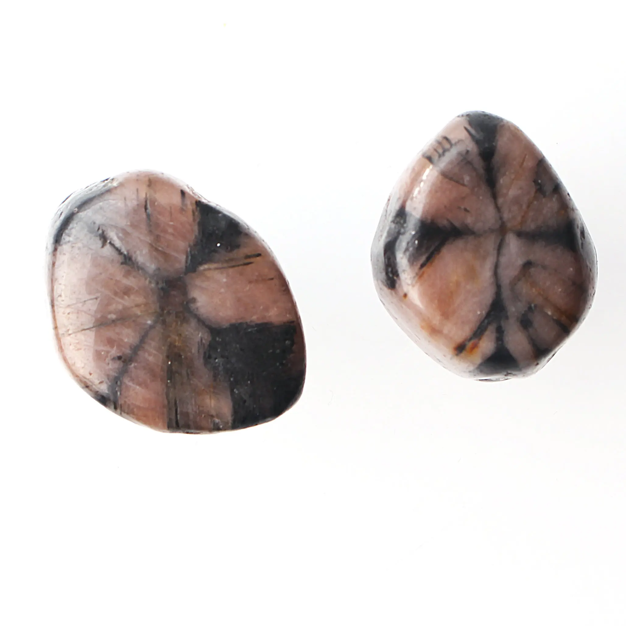 1 шт. натуральный полированный камень цепочка из хиастолита андалузского