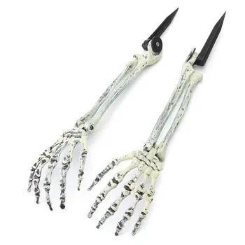 

Halloween Horror Buried Alive Ghost Head Skeleton Claw Skull Garden Yard Lawn Decoration Skull Head Hands Halloween Prop