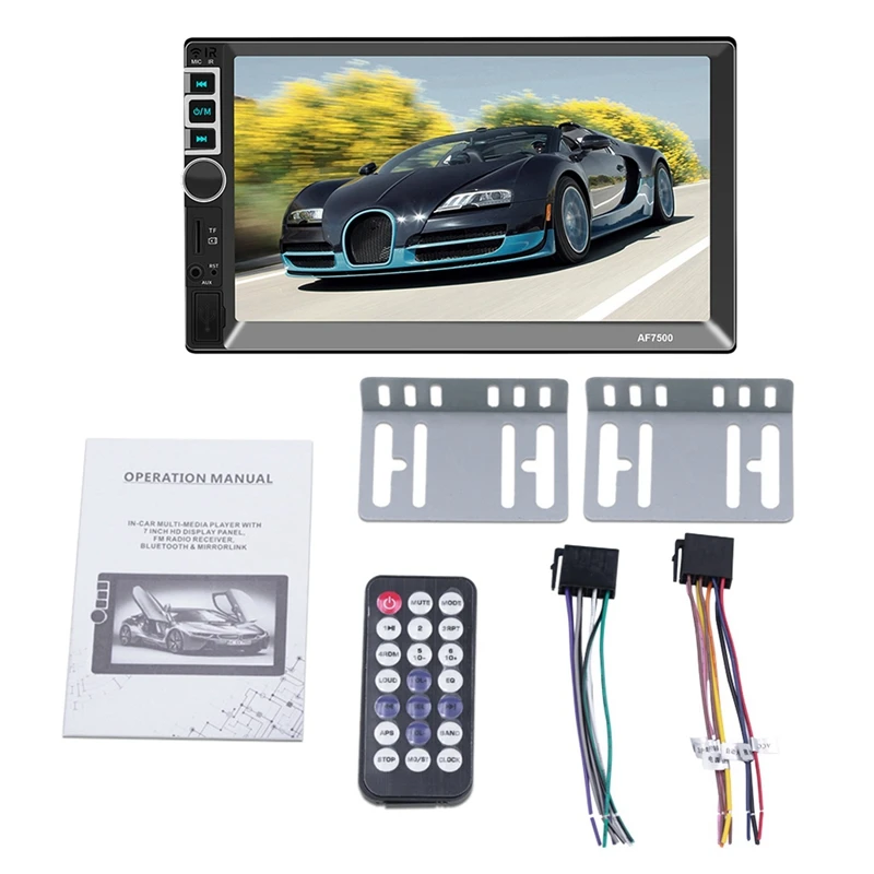 Новый 2Din автомобильный радио мультимедиа Mp5 плеер 2 Din 7 дюймов пресс экран Bluetooth Fm