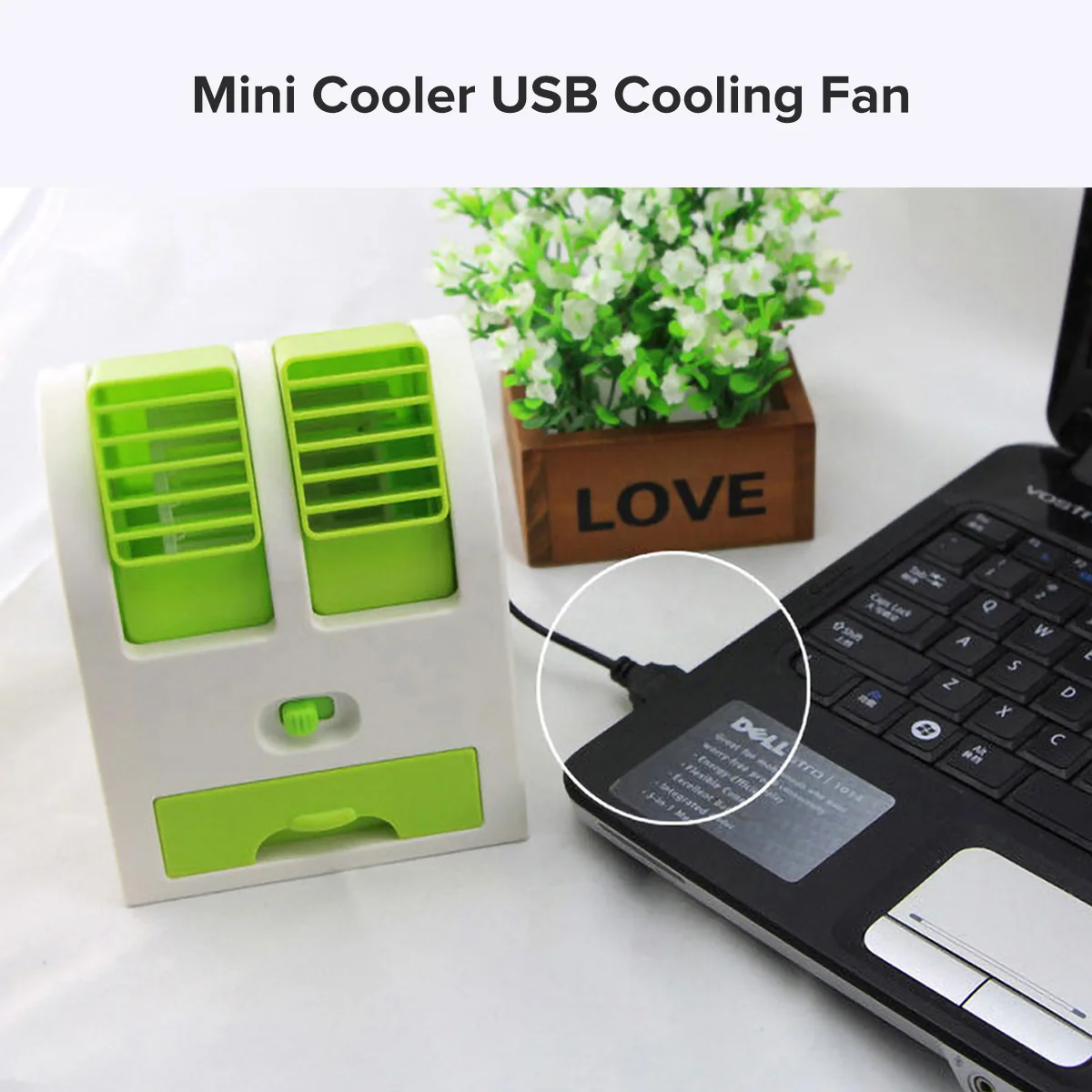 Мини Портативный кулер USB Охлаждающий вентилятор водяное охлаждение Кондиционер вентилятор без листьев безопасность для настольного ПК офиса дома автомобиля зеленый