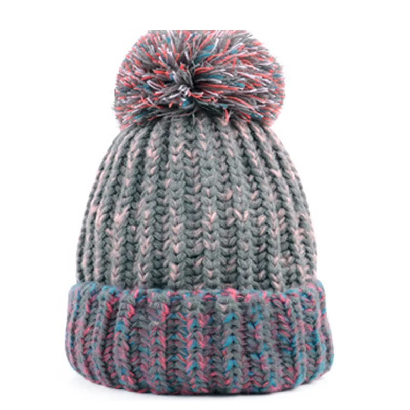 Осенне-зимние шапки для женщин и девочек, Skullies Beanies, женские шапки, теплые вязаные шапки, смешанные цвета, женская зимняя шапочка-бини, шапка
