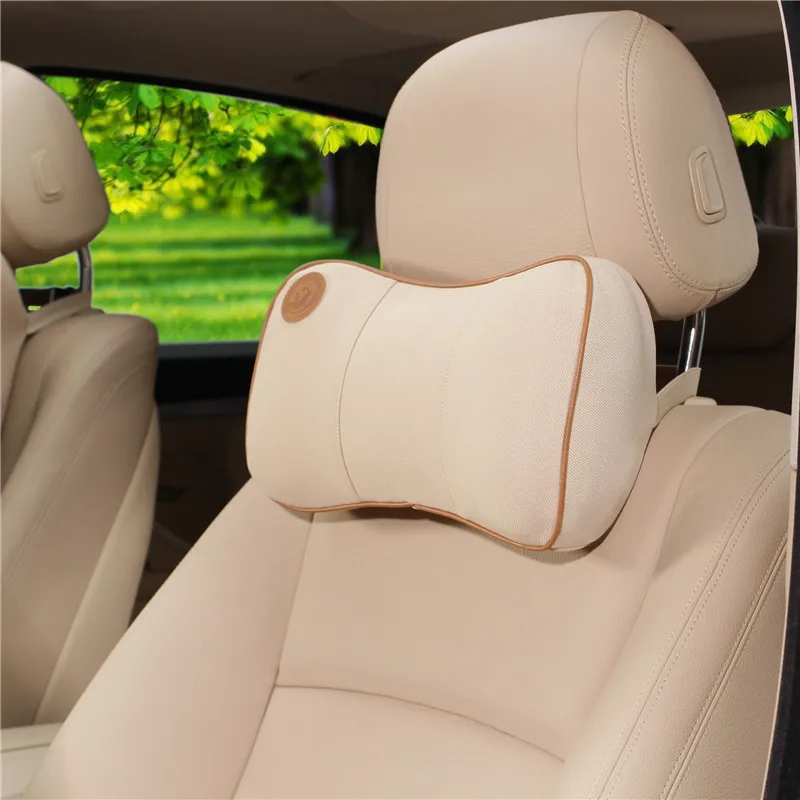 

Car Pillow Seat Head Supports Memory Cotton Head Pillow for Car Seat Head Neck Rest Massage Memory Foam Cushion Support Headrest