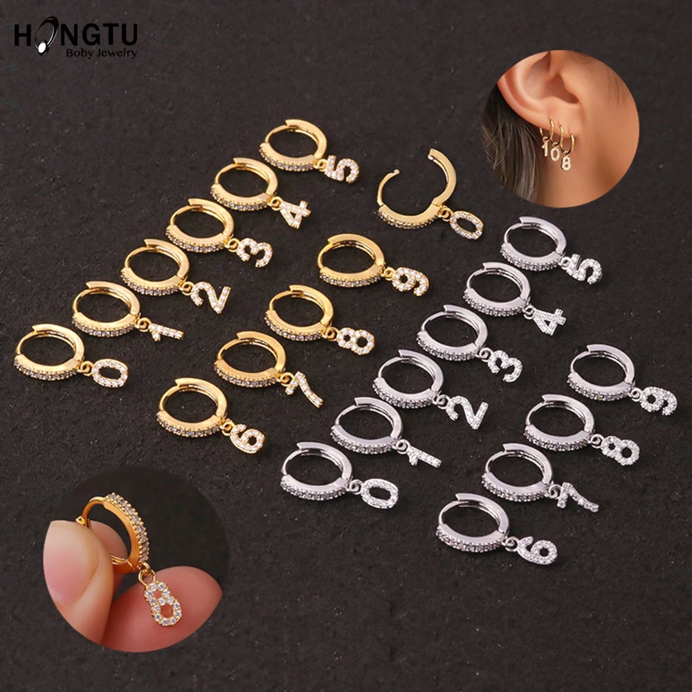 28 Number Earring  Gold Plated Stainless Steel  SLEEFS