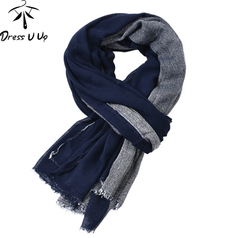 

DRESSUUP 2019 брендовый зимний шарф мужской теплый мягкий с кисточками Bufandas Cachecol серый в клетку завязанный морщинистый хлопок мужские шарфы