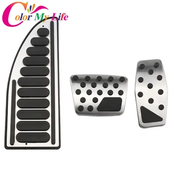 

Color My Life Stainless Steel Accelerator Pedal Brake Pedals Cover Rest Pedals for Jeep Renegade Compass 2016 - 2020 Accessories