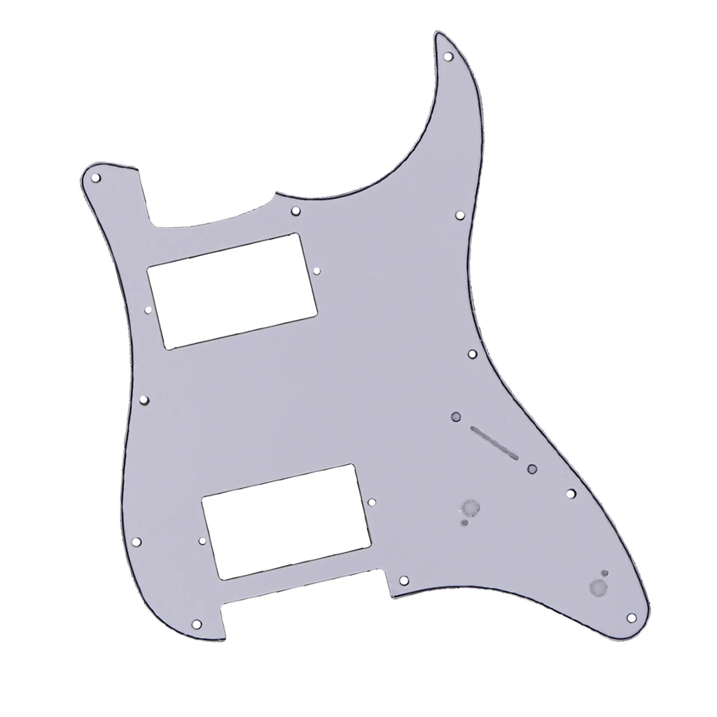 11 Hole for Humbucker Guitar Pickguard Scratch Plate (White) for ST/sq Electric Guitar 3 Ply