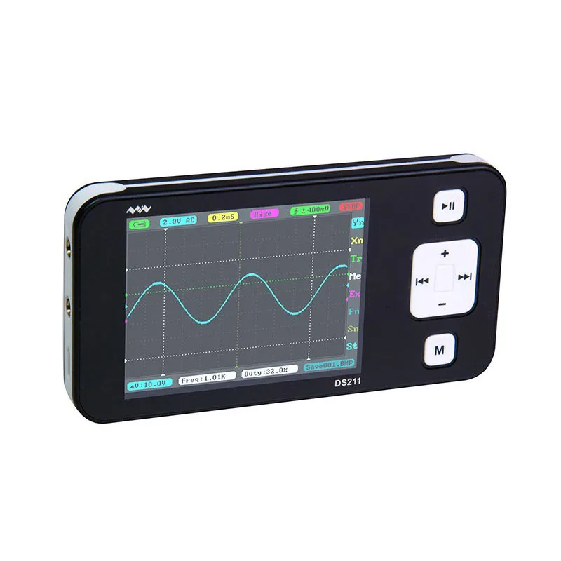 

Mini DSO211 Nano ARM Pocket Size Portable Handheld LCD Screen Digital Storage Oscilloscope 8MB Memory Storage Black