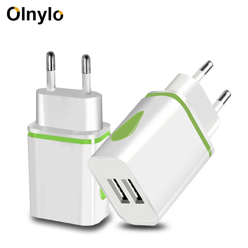 

Olnylo USB Charger Travel Fast Charging Adapter Portable Dual Wall Charger Mobile Phone Chargers for iPhone 11 XR Samsung Xiaomi