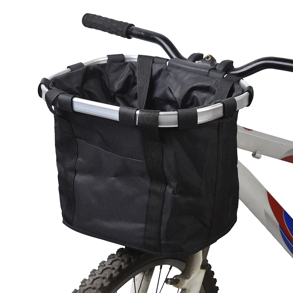  Bike Bag Bicycle Basket Bicycle Knapsack Aluminum Alloy Frame Carrier Bike Front Carrier Bag Pet Po