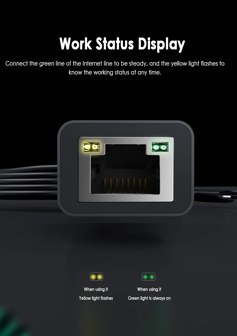 Стабильный игровой Ethernet адаптер Сетевая карта Профессиональный портативный алюминиевый сплав микро USB для высокой скорости для огня ТВ-палка