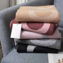 2021 Autumn and Winter Scarf Female Bristled Cashmere Shawl Dual-use Cloak Thick Couple Luxury Scarf AC Studios Brand