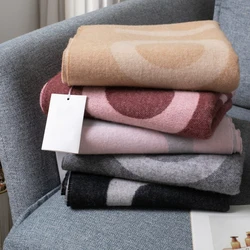 2021 Autumn and Winter Scarf Female Bristled Cashmere Shawl Dual-use Cloak Thick Couple Luxury Scarf AC Studios Brand