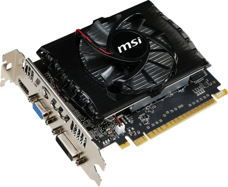 Видеокарта NV MSI GT730 2Gb DDR3 128b 700/1800MHz (DVIx1/HDMIx1/CRTx1/HDCP) N730-2GD3V2 | Компьютеры и офис