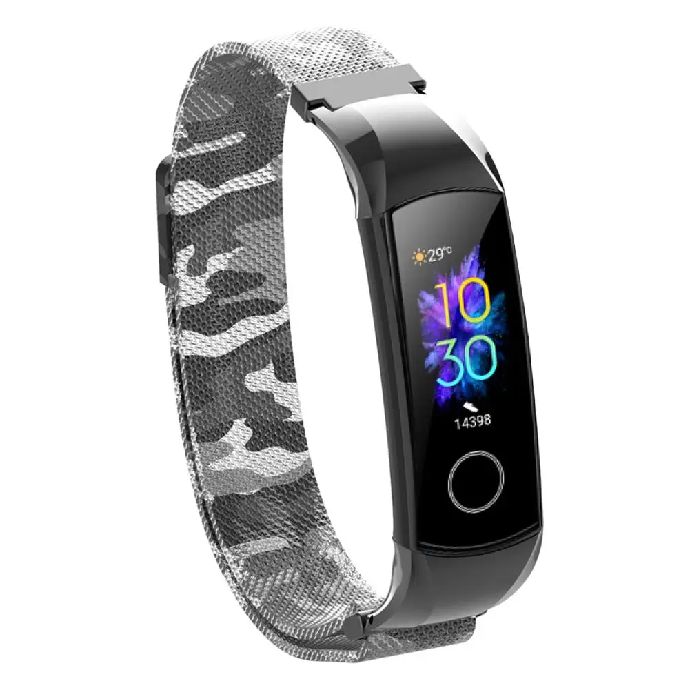 Для huawei Honor Band 4 5 ремешок для часов Миланская Петля из нержавеющей стали ремешок для часов магнитный ремешок на запястье Смарт Браслет аксессуары