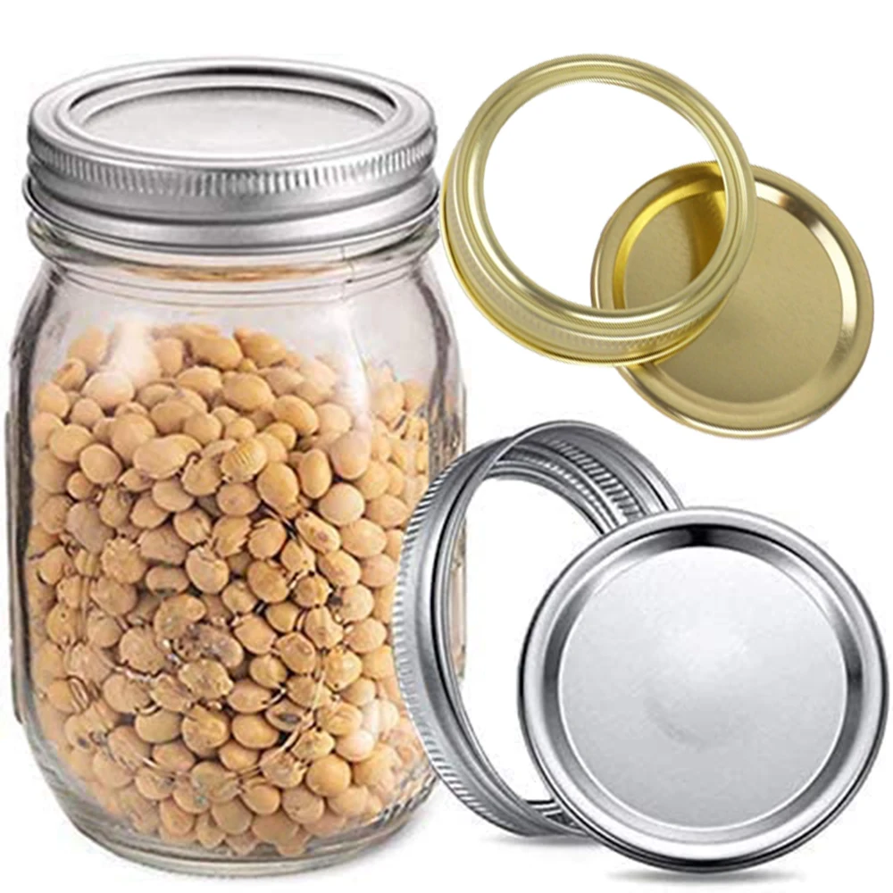 

10Pcs 86mm / 70mm Regular Mouth Mason Jar Canning Lids and Rings for Mason Jar Split-Type Lids Leak Proof and Secure Jar Caps