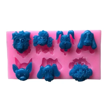 

Lace Mold, DIY Fondant Cake Mold Chocolate Candy Mold Kitchen Baking 7 Different Breeds of Pet Dogs Sugar Molds, Silicone Y-033