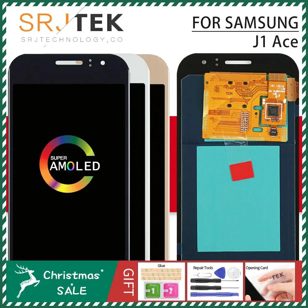 AMOLED/TFT для samsung Galaxy J1 Ace ЖК-дисплей сенсорный дигитайзер сенсор стекло сборка для samsung J110 дисплей J110H J110F