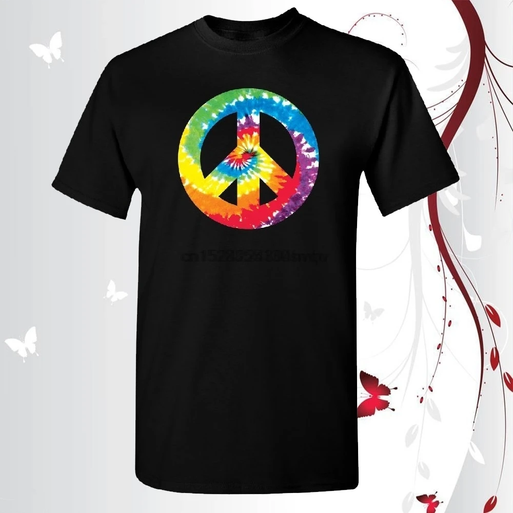 Peace красочные Tye Dye Ретро Мужская футболка Swirl Woods женская | одежда