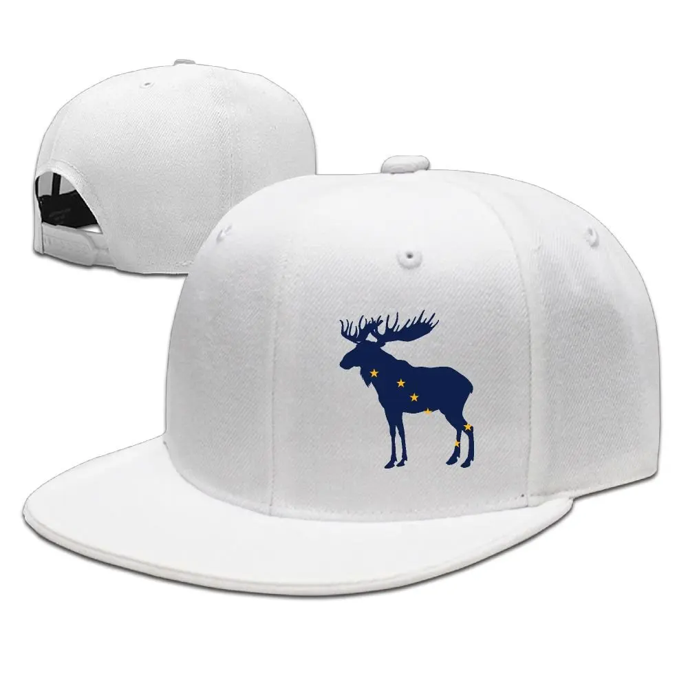 Alaska State животное Американский Лось флаг унисекс Регулируемая плоская бейсболка