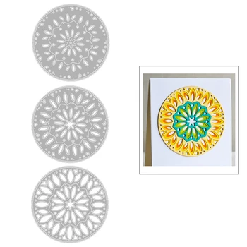 

2020 New Round Pattern Layering Metal Cutting Dies For DIY Embossing Background Cut Layered Card Paper and Scrapbooking NO Stamp