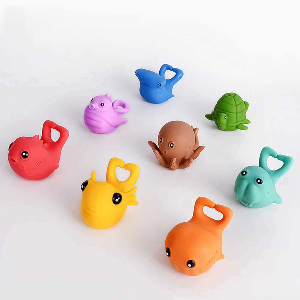 Tumama игрушки для ванной 8 шт./компл. ПВХ морские животные игрушки для ванной для детей Squeeze кольцо игрушки для детей многофункциональный подарок на день рождения высокого качества Bebe игрушки