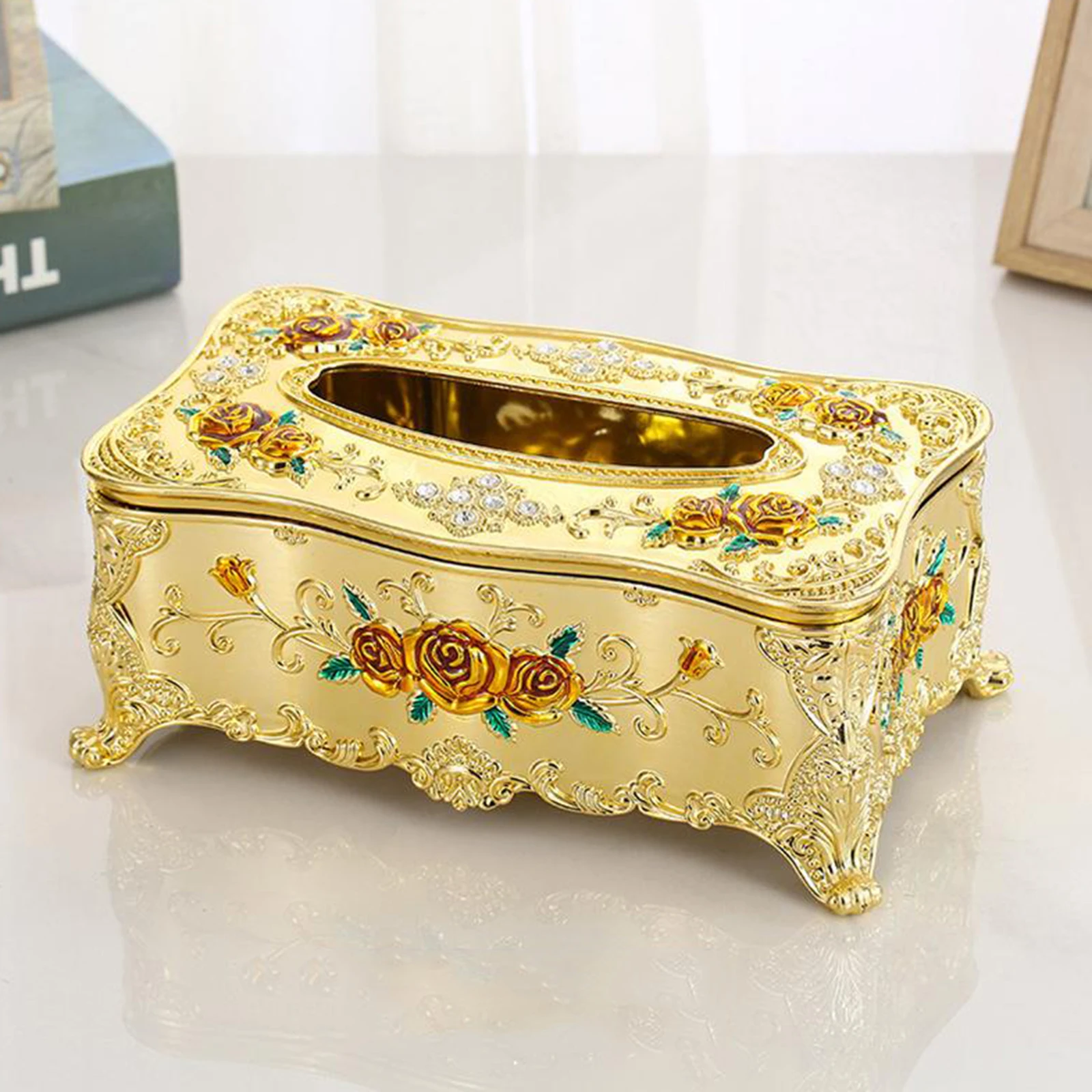 Toilet Paper Holder Tissue Box Tissue Dispenser Napkin Holder Home Storage European Tissue Paper Box Case Cover Napkin Toilet Holder Toilet Paper Case Facial Tissues Box Organizer