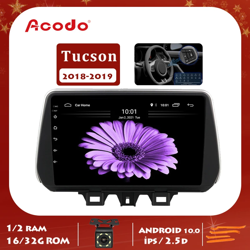 Автомобильный мультимедийный плеер ACODO 2 Гб ОЗУ 16 ПЗУ Android 10 0 радио GPS навигация Din