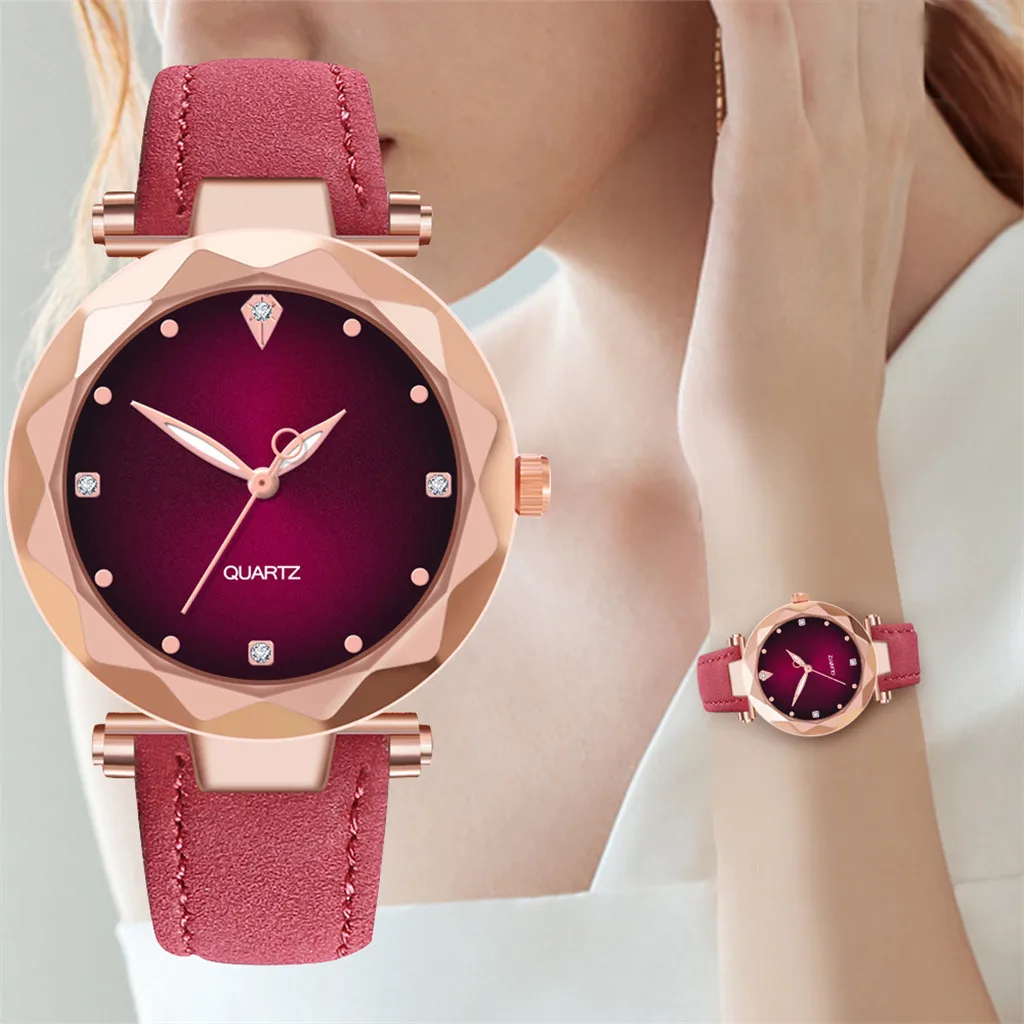 

Luxury Brand Geneva Watch Womens Watches Quartz Dress Ladies Wrist Watch relogio feminino Leather Ladies Dress Clocks XB40