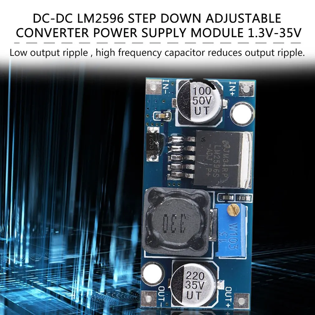 DC LM2596 Регулируемый преобразователь Питание модуль 1 3 V 35V Напряжение регулятор