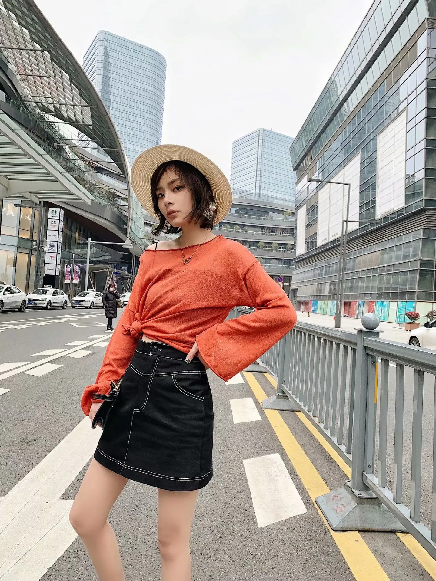 

Europe And America 2019 Summer New Style Za Western Style Decorative Open-line High-waisted Cowboy Mini Skirt A- line Skirt WOME