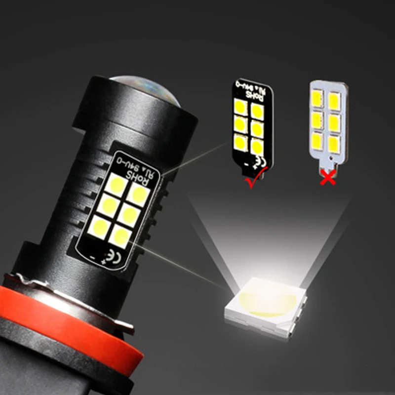 2 предмета H8 H11 Led Hb4 9006 Hb3 9005 туман светильник s лампа Smd 3030 1200lm 6000k белый вождение автомобиля ходовой огонь автоматические светодиоды светильник 12v 24v