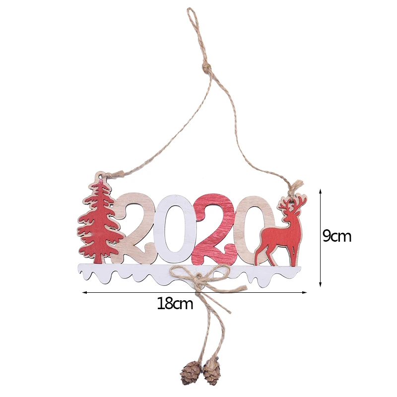 Рождественское украшение, рождественские буквы, дерево лося, деревянный знак, подвески на рождественскую елку, украшения для дома, подвесной орнамент - Color: 1pc pendant