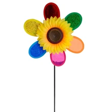 HBB Красочные Блестки ветряная мельница в виде подсолнечника ветер Спиннер домашний сад двор украшения