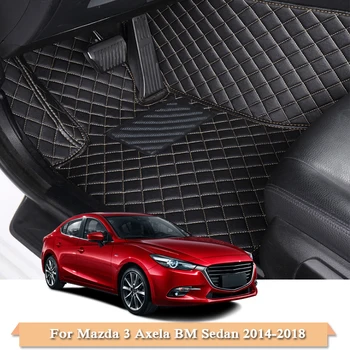 

PU Car Floor Mat For Mazda 3 Axela BM Sedan 2014-2018 M6 Atenza GJ GL 14-18 CX-3 15-19 5Seats LHD Car Foot Pad Auto Carpet Cover