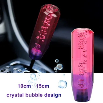 

LEEPEE Universal Car Gear Shift Knob Shift Knob Stick Transparent Bubble Manual Transmission Crystal Interior Part Shifter