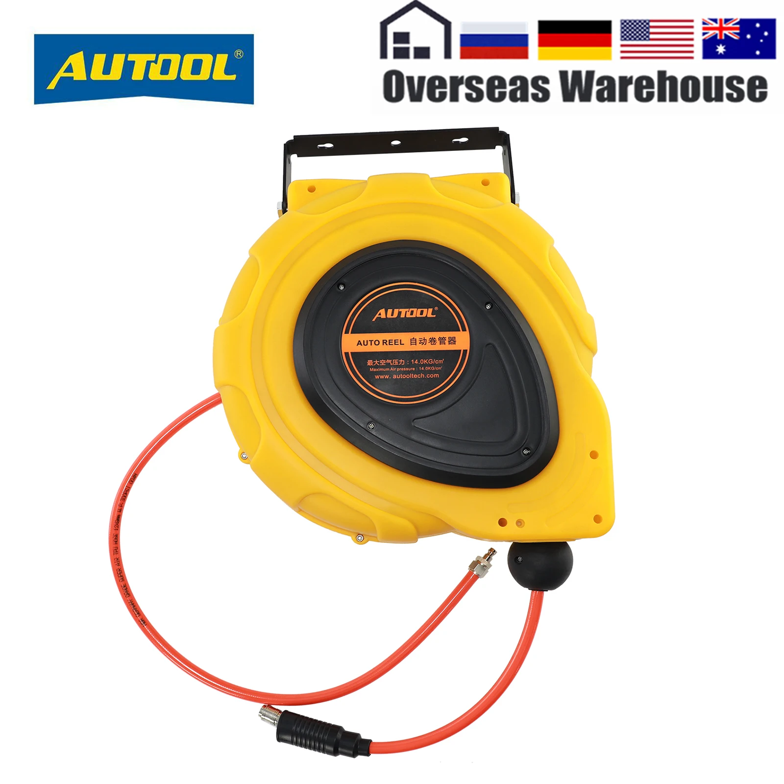AUTOOL 3/8 inch Auto Air Hose Reel 15m Extend Plumbing Hoses Automatic