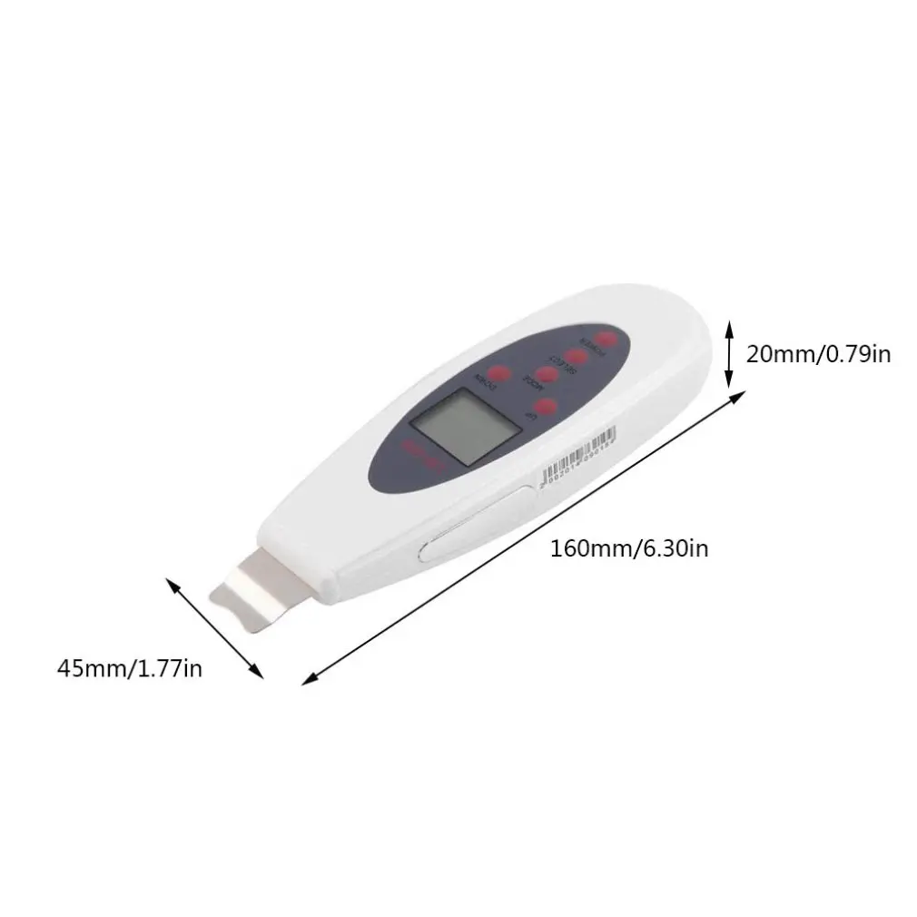 EU PLUG Skin Scrubber LCD Digital Skin Scoop Skin Deep Cleaning Cleansing Exfoliation To Blackheads To 3