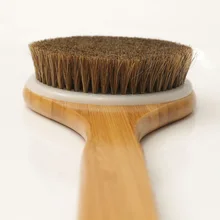 НОВАЯ щетка для душа с длинной бамбуковой деревянной ручкой, скребок для спа-массажа, массажные щетки CTN88