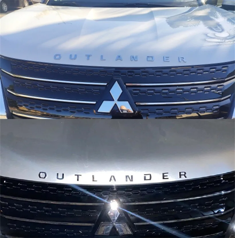Для Mitsubishi Outlander ABS хром автомобильные 3D буквы капота эмблема логотип значок