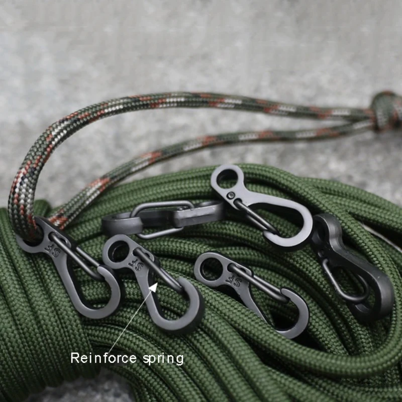 

Mini-type Alloy Keychains Keyrings Carabiner Metal Hanging Buckle Snap Spring Clips Hook Camping Hiking Keychain Clip Key Chain