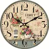 WONZOM Kitchen Flower Modern Style Wooden Clock,Flowers Round Wall Clock For Home Decor Living Room No Ticking Silent Clocks ► Photo 2/6