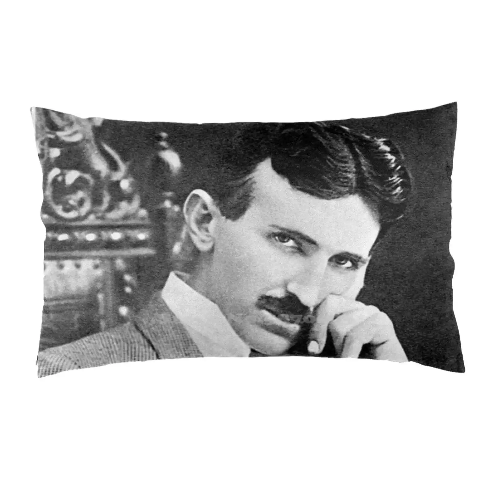 Nikola Tesla Portrait - 1896 Fodera Per Cuscino Per Divano Letto Federa Stampata Nikola Tesla Portrait Tesla Inventor Scientist Physics