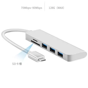 

New USB-C HUB Type C HUB To USB 3.0 type c to HDMI Adapter SD/TF Card Reader HUB type-c converter 5 in 1 Thunderbolt 3