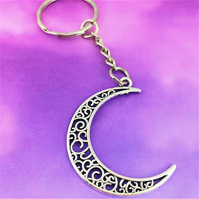 Crescent Moon Keychain, Ornate Moon Keyring, Pastel Goth Accessory, Lunar  Gift for Her, Celestial Gift Witch, Space Boho Gift - AliExpress