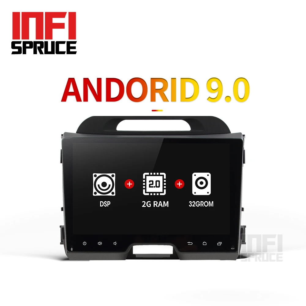 Android 9.0 car dvd for KIA sportage 2007-2010 2011 2012 2013 2014 2015 with radio stereo multimedia player 2 din navigation | Автомобили